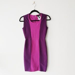Pink and Purple Bandage Mini Dress